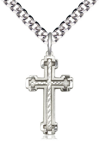 Pewter Cross Medal Catholic Jewelry