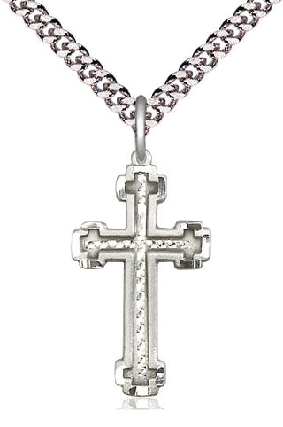 Sterling Silver Cross Medal Catholic Jewelry