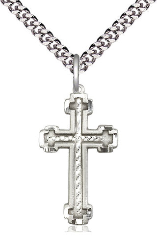 Sterling Silver Cross Medal Catholic Jewelry