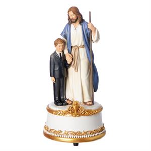 7.5-Inch Jesus With Boy Musical Communion - View 2