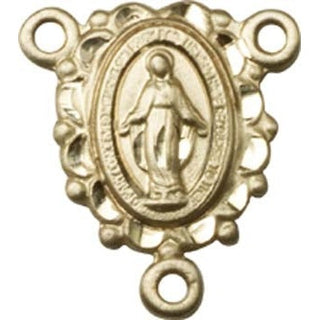 14kt Gold Miraculous Rosary Center Rosary Center
