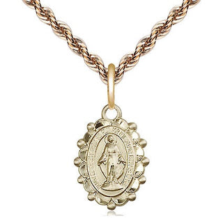 14kt Gold Filled Miraculous Medal Religious and Catholic Jewelry