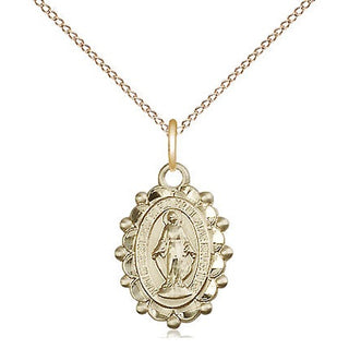 14kt Gold Miraculous Medal