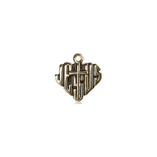 14kt Gold Heart of Jesus w/Cross Medal