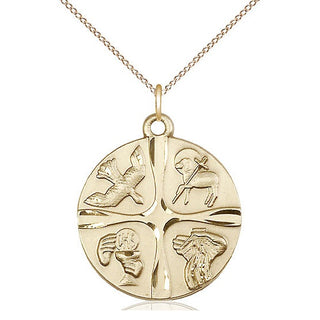 14kt Gold Filled Christian Life Medal Catholic Jewelry