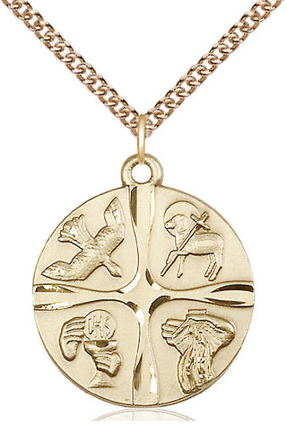 14kt Gold Christian Life Medal