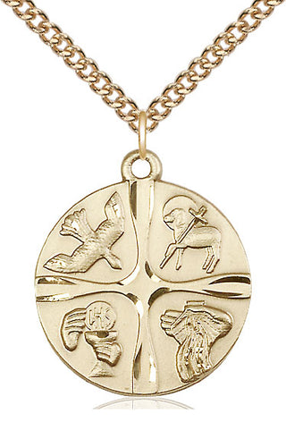 14kt Gold Christian Life Medal