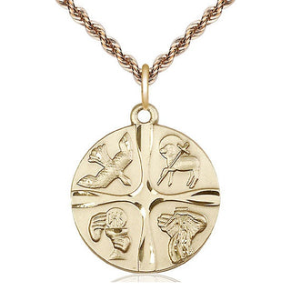 14kt Gold Christian Life Medal