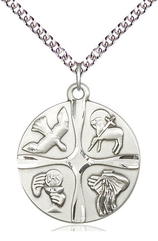 Sterling Silver Christian Life Medal Catholic Jewelry