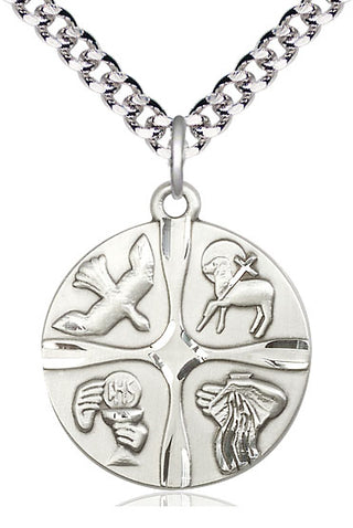 Sterling Silver Christian Life Medal Catholic Jewelry