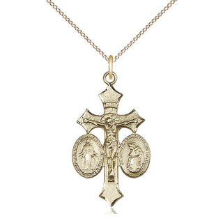 14kt Gold Filled Jesus, Mary, Our Lady of La Salette Medal Catholic Jewelry