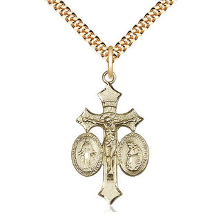 14kt Gold Filled Jesus, Mary, Our Lady of La Salette Medal Catholic Jewelry