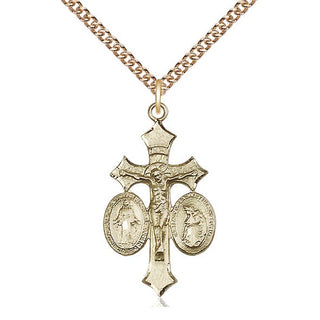 14kt Gold Filled Jesus, Mary, Our Lady of La Salette Medal Catholic Jewelry