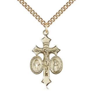 14kt Gold Filled Jesus, Mary, Our Lady of La Salette Medal Catholic Jewelry