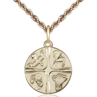 14kt Gold Filled Christian Life Medal Religious Jewelry