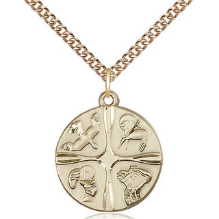 14kt Gold Christian Life Medal