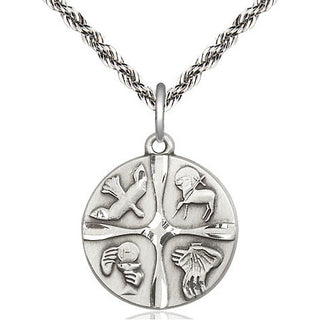 Sterling Silver Christian Life Medal Religious Jewelry