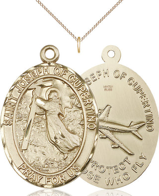 14kt Gold Filled Saint Joseph of Cupertino Medal | Large