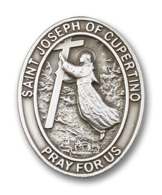 Silver Finish St Joseph of Cupertino Visor Clip