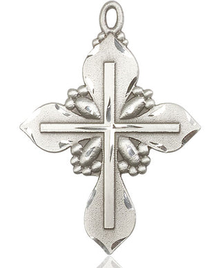Sterling Silver Cross Medal Engraved Catholic Saint Jewelry
