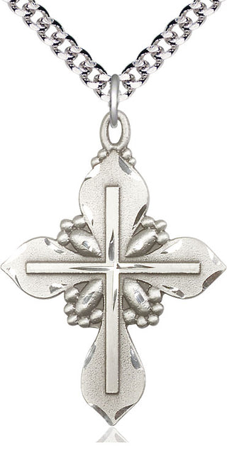 Sterling Silver Cross Medal Catholic Jewelry Engraved Catholic Saint Jewelry