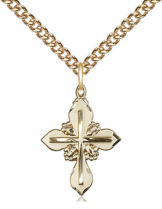 14kt Gold Filled Cross Medal Religious Jewelry Engraved Catholic Saint Jewelry