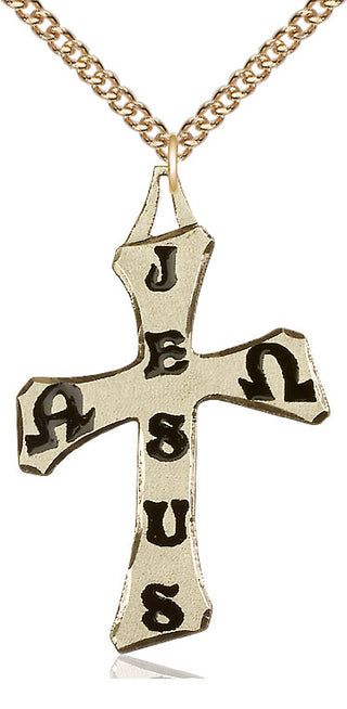 14kt Gold Filled Cross Medal Catholic Jewelry