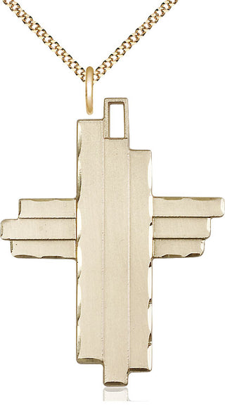 14kt Gold Filled Cross Medal Catholic Jewelry