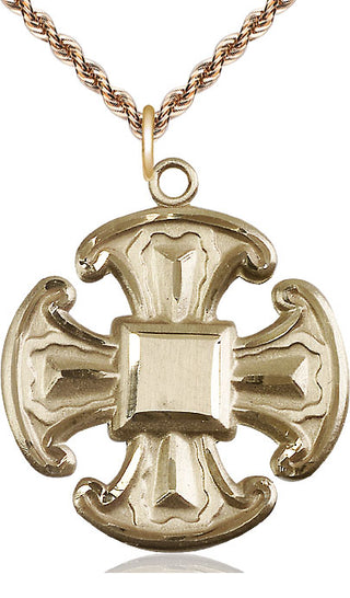 14kt Gold Cross Medal