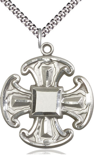 Sterling Silver Cross Medal Catholic Jewelry