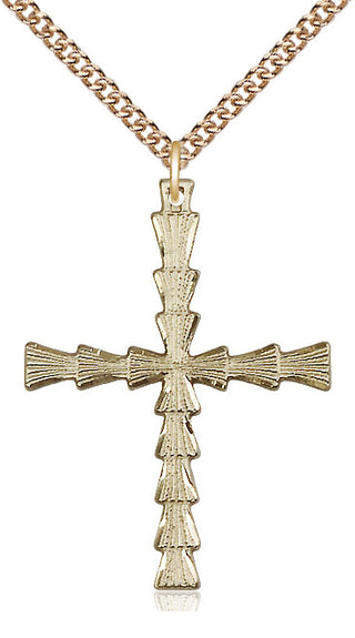 14kt Gold Filled Cross Medal Catholic Jewelry
