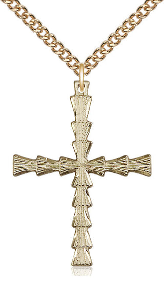 14kt Gold Filled Cross Medal Catholic Jewelry