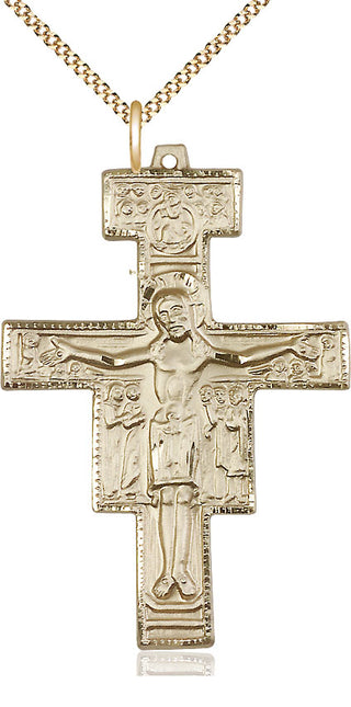 14kt Gold Filled San Damiano Medal Catholic Jewelry