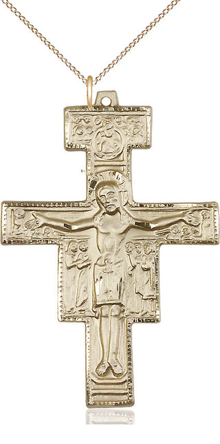 14kt Gold Filled San Damiano Medal Catholic Jewelry