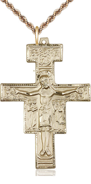 14kt Gold Filled San Damiano Medal Catholic Jewelry