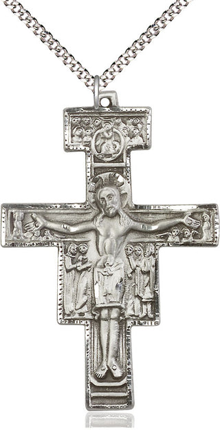 Pewter San Damiano Medal Catholic Jewelry