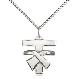 Sterling Silver Franciscan Cross Medal Religious Jewelry Engraved Catholic Saint Jewelry