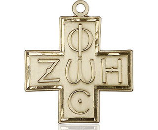14kt Gold Light & Life Cross Medal