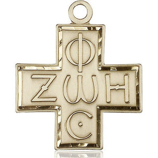 14kt Gold Filled Light & Life Cross Medal