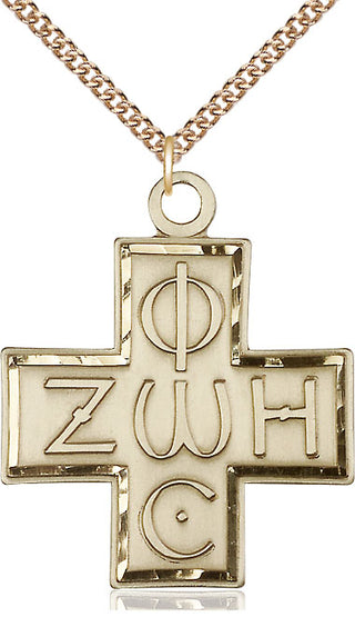 14kt Gold Light & Life Cross Medal