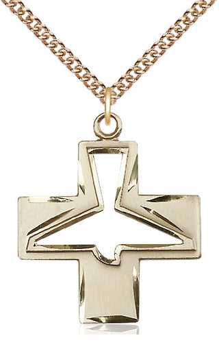 14kt Gold Holy Spirit Medal