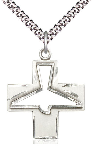 Sterling Silver Holy Spirit Medal Catholic Jewelry
