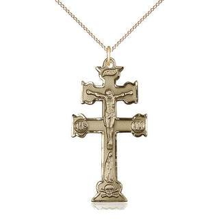 14kt Gold Caravaca Crucifix Medal