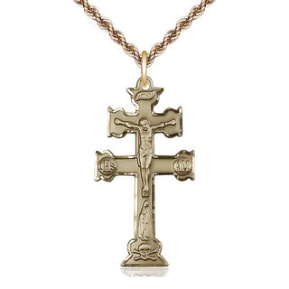 14kt Gold Caravaca Crucifix Medal