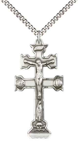 Pewter Caravaca Crucifix Medal Catholic Jewelry