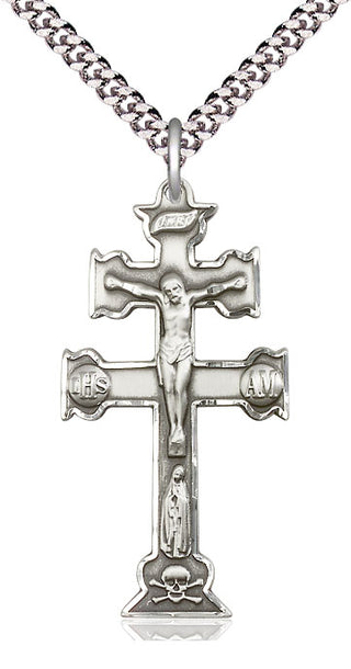 Sterling Silver Caravaca Crucifix Medal Catholic Jewelry