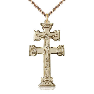 14kt Gold Caravaca Crucifix Medal