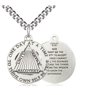 Sterling Silver Recovery Medal Catholic Jewelry