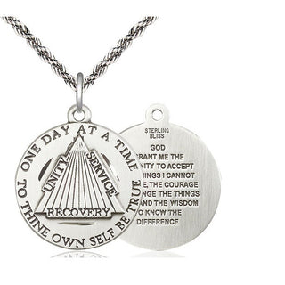 Sterling Silver Recovery Medal Catholic Jewelry