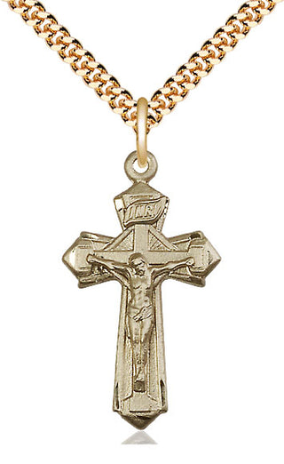 14kt Gold Filled Crucifix Medal Religious Jewelry